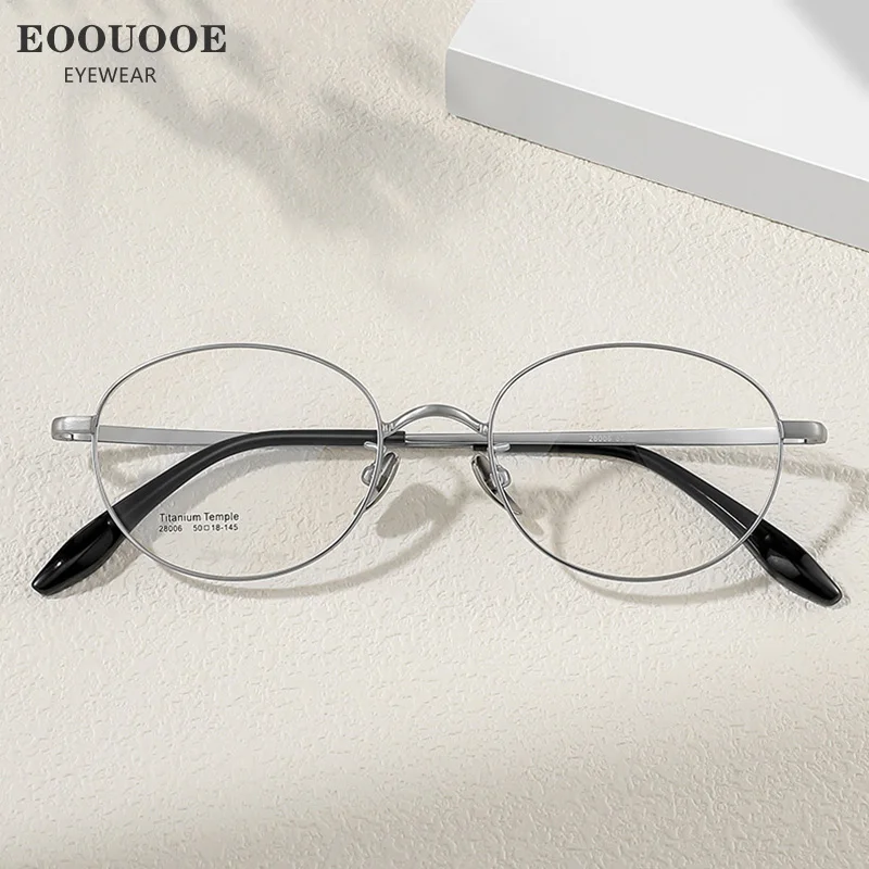 

Exquisite Oval Eyewear Small-sized Design Titanium Glasses Women Myopia Prescription Recipe Lentes Anti-Reflection Oculos