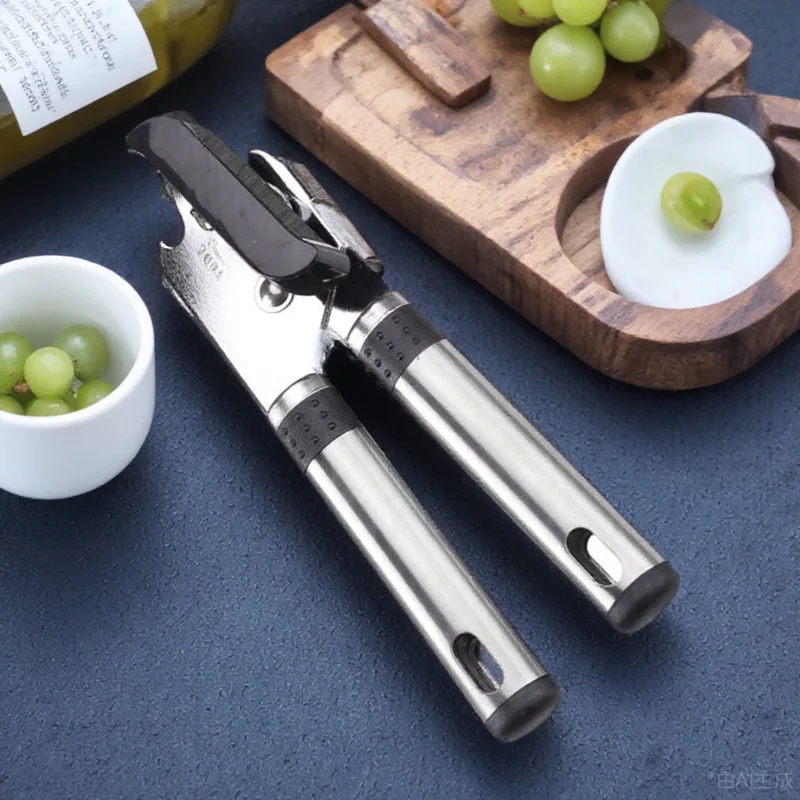 

1Pcs Easy Use Manual Can Opener Large Handle Requires No Hand Strength Multi-Functional Stainless Steel Opener for Cans and