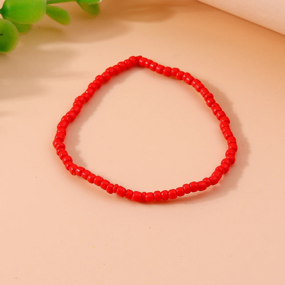 Aihua 1pc bunte kleine Blume Fußkettchen Böhmen handgemachte Multi Perlen Reis Perlen Knöchel Armband für Frauen Kinder Strand Schmuck Geschenk – Detail 6