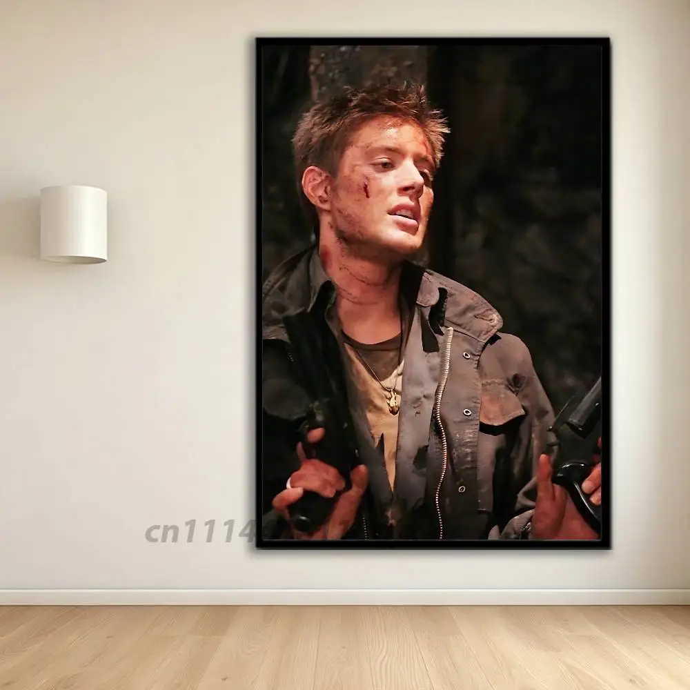 D-Dean Winchester Jensen Ackles S-Supernatural  Poster HD home decor sticky wall waterproof home living room bar aesthetic decor