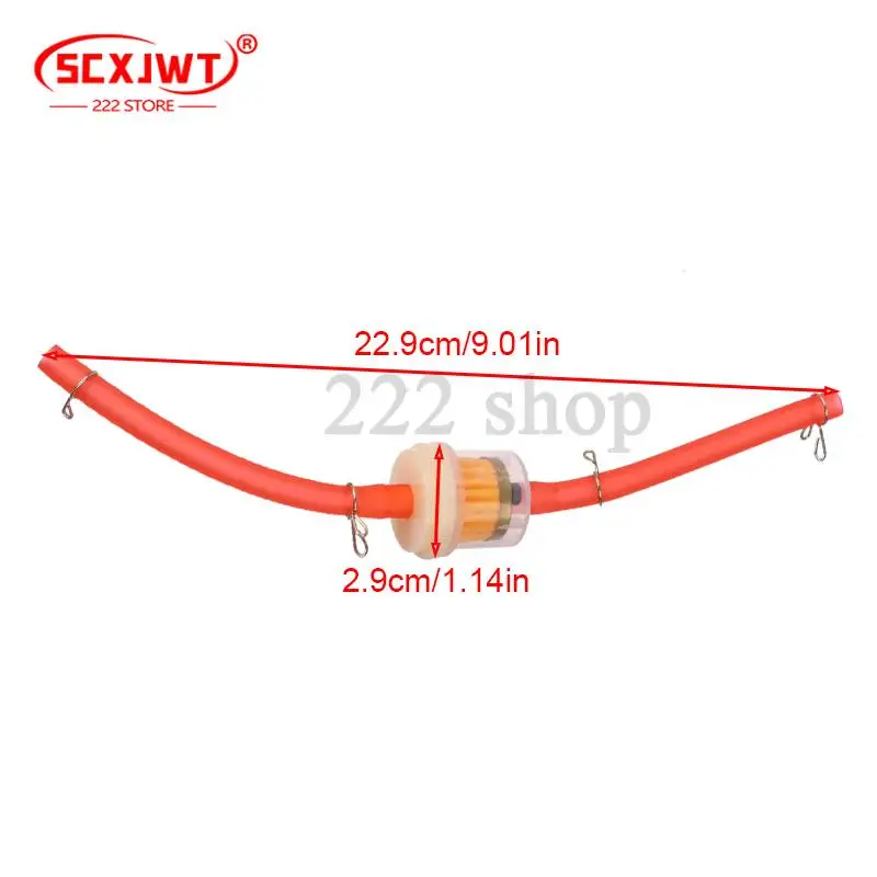 Filter Bahan Bakar Gas Universal Sepeda Motor dan Pipa Bahan Bakar untuk 49cc 50cc 110cc 125cc Motocross Dirt Pit Bike Moped Skuter ATV Go Kart