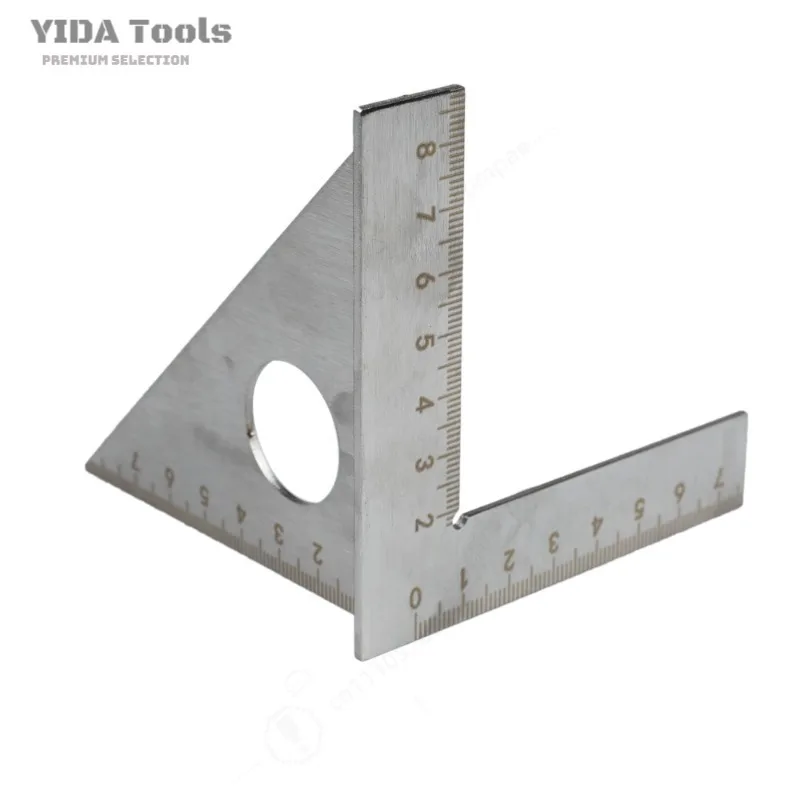 Stainless Steel Angle Ruler 90 45 Degree Multi-function 3D Tool Woodworking Scribing Marker Right Angle Ruler