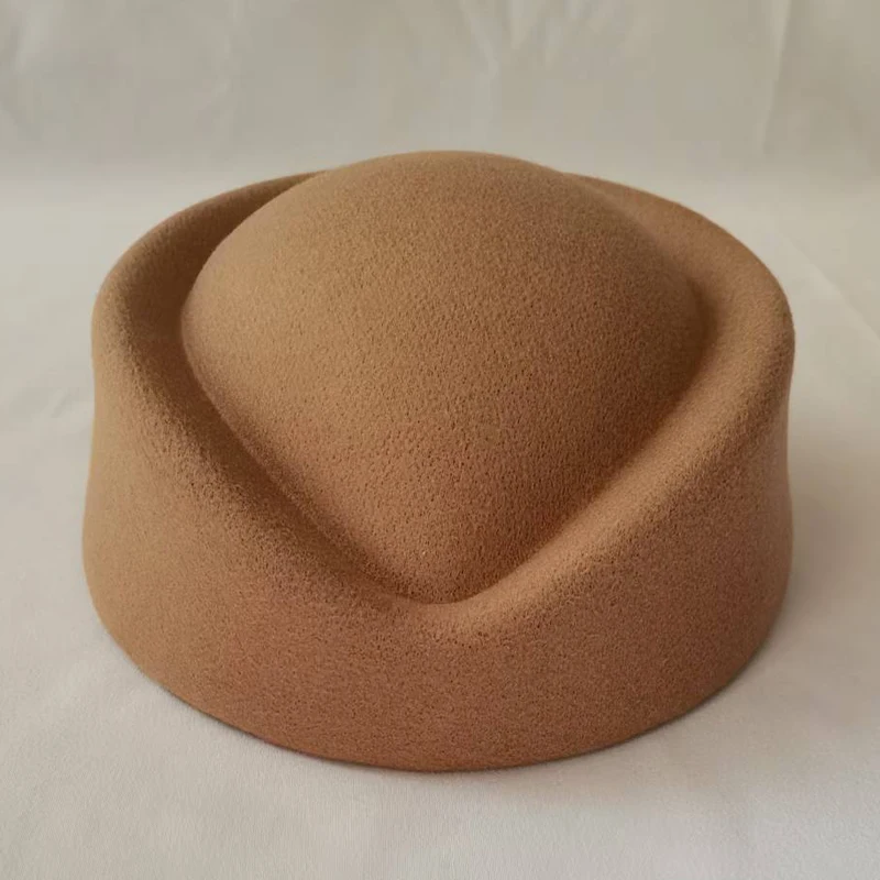 Women Beret Hat for Flight Attendant Band Performance Hotel Service Staff Uniform Fashion Accessories Outfit Matching​