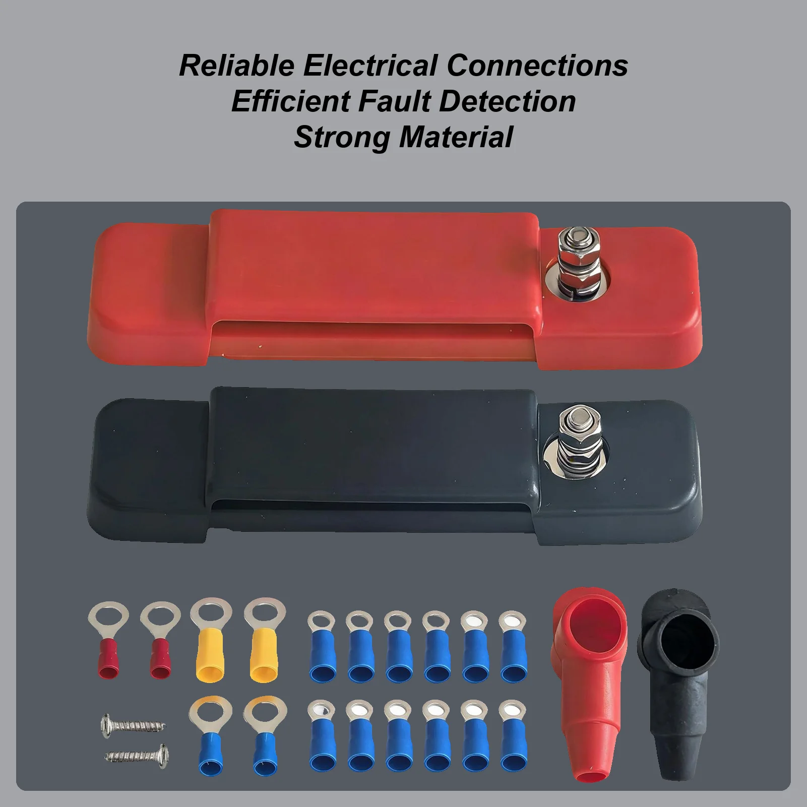 Car Terminal Block Negative Bus Bar 48V 150A Terminal Block 12 Position Power Distribution Block Termianl Bus For Auto  Boat