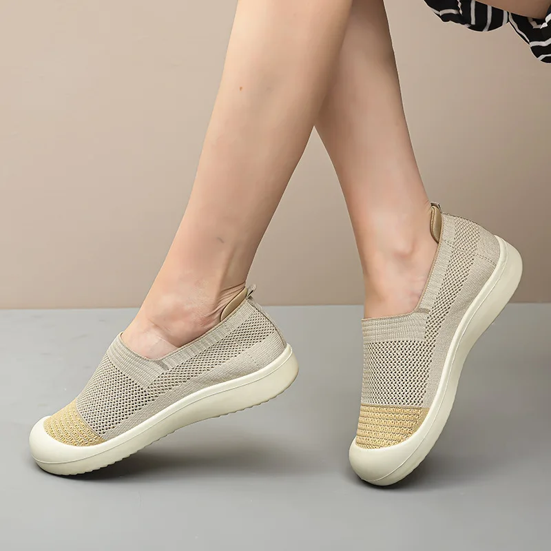 

2025 Hot Selling Summer Flat Shoes, Lightweight and Comfortable Casual Shoes, Breathable Mesh Shoes, Fashionable and Versatile