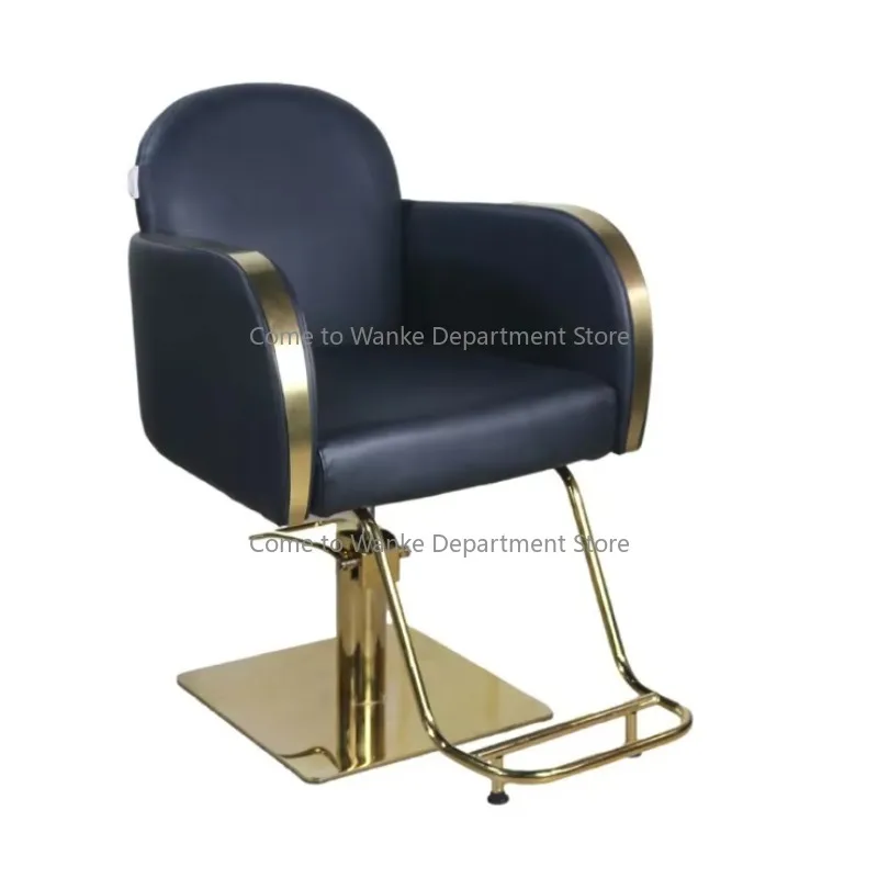 New Design Salon Furniture Modern Barbershop Hair Cutting Black Styling Hairdresser Chair with Cheap Price Golden Base