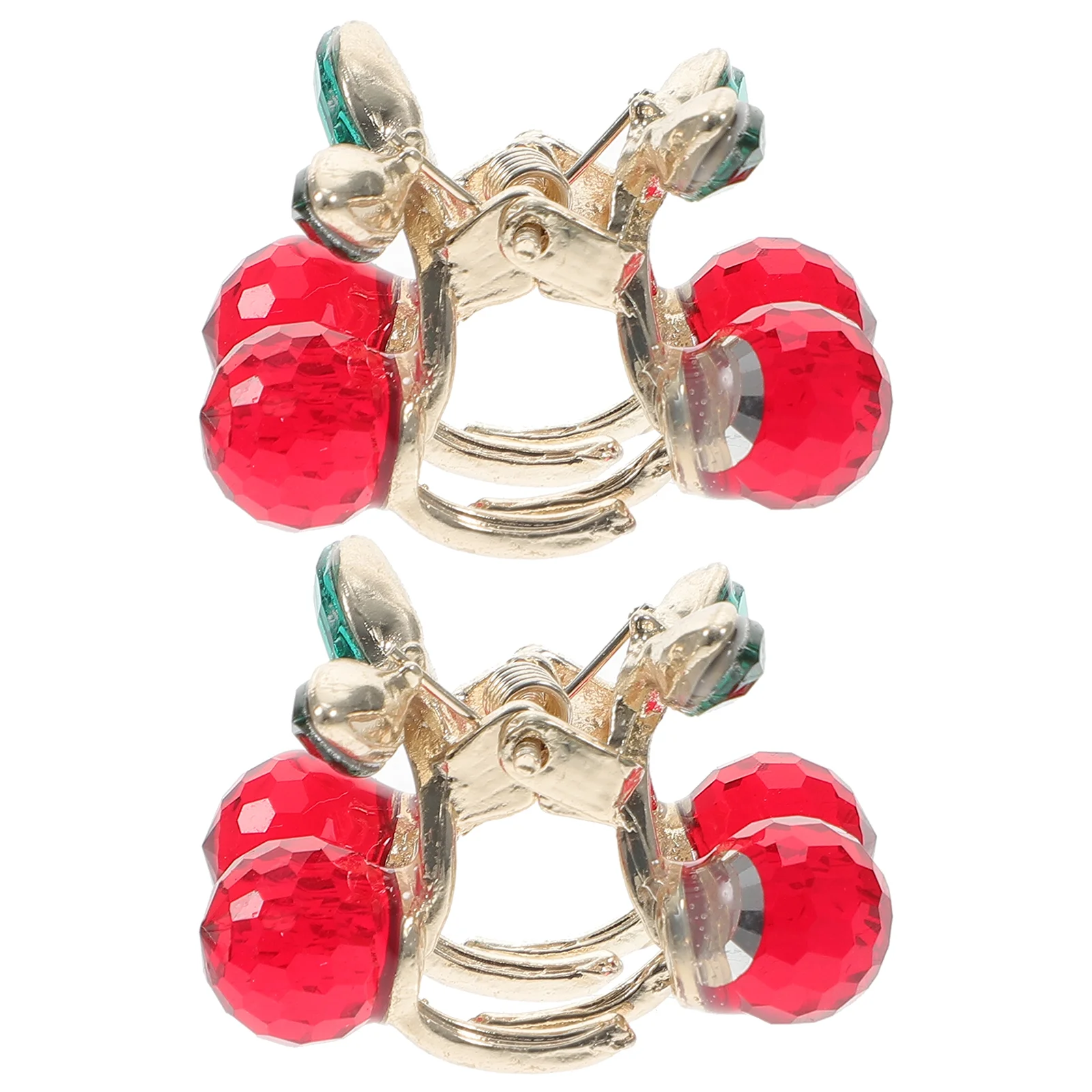 

2 Pcs Adorable Cherry Clips Mini Barrettes for Women Girls Rhinestone Claw Clip Claw Clamp Girl Accessory Perfect for Thin Daily