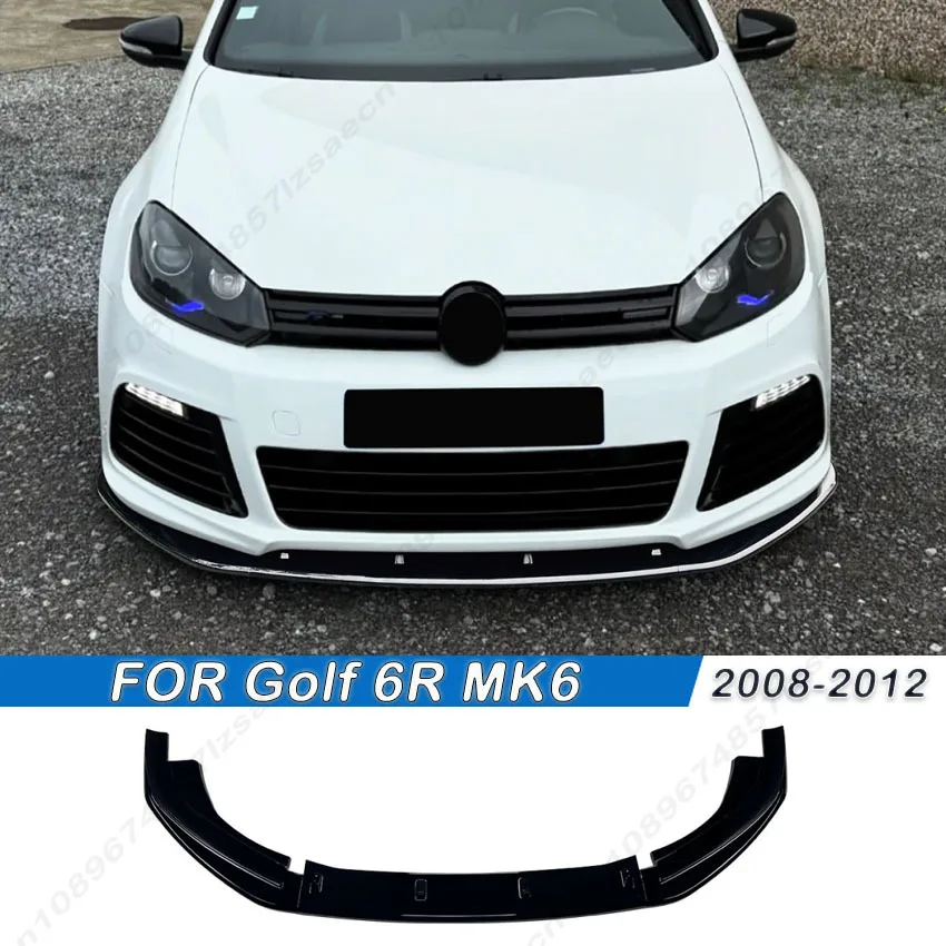 

Передний бампер автомобиля, спойлер, нижний обвес, комплект для Volkswagen Golf 6 MK6 R R20 2008-2013 2008-2012, диффузор, сплиттер, тюнинговая защита