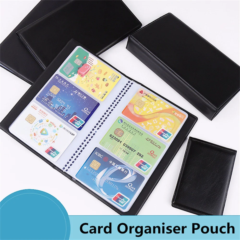 Leather ID Credit Card Holder Cards Album Book Organizer Business Collection Storage Container 40/120/180/240/300 Card Position