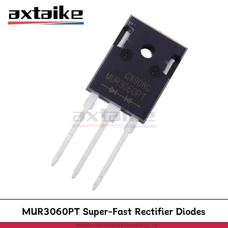 

5PCS MUR3060PT TO-247 30A 600V MUR3060 Super-Fast Rectifier Diodes Power Transistors
