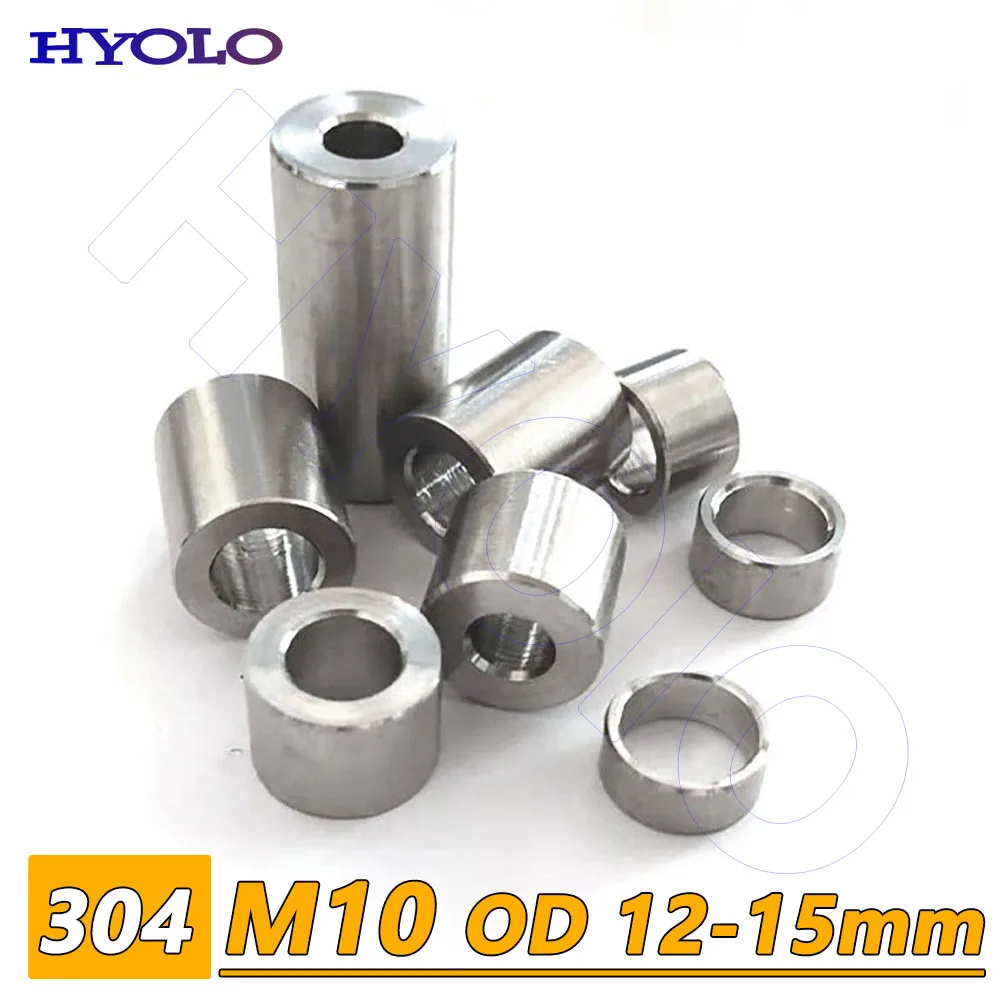 

Stainless Steel M10 Unthreaded Bushing 304 Washer Round Hollow Standoff Straight Through Column Gasket Sleeve Spacer