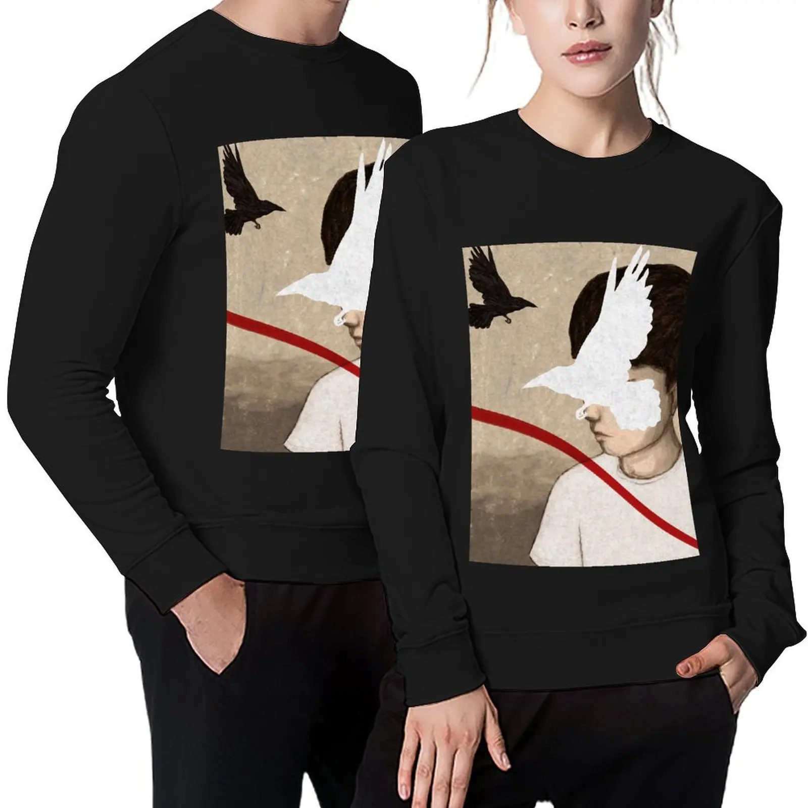 

Kafka on the shore conceptual imagery Pullover mens clothing autumn clothes men's winter sweater sweatshirts