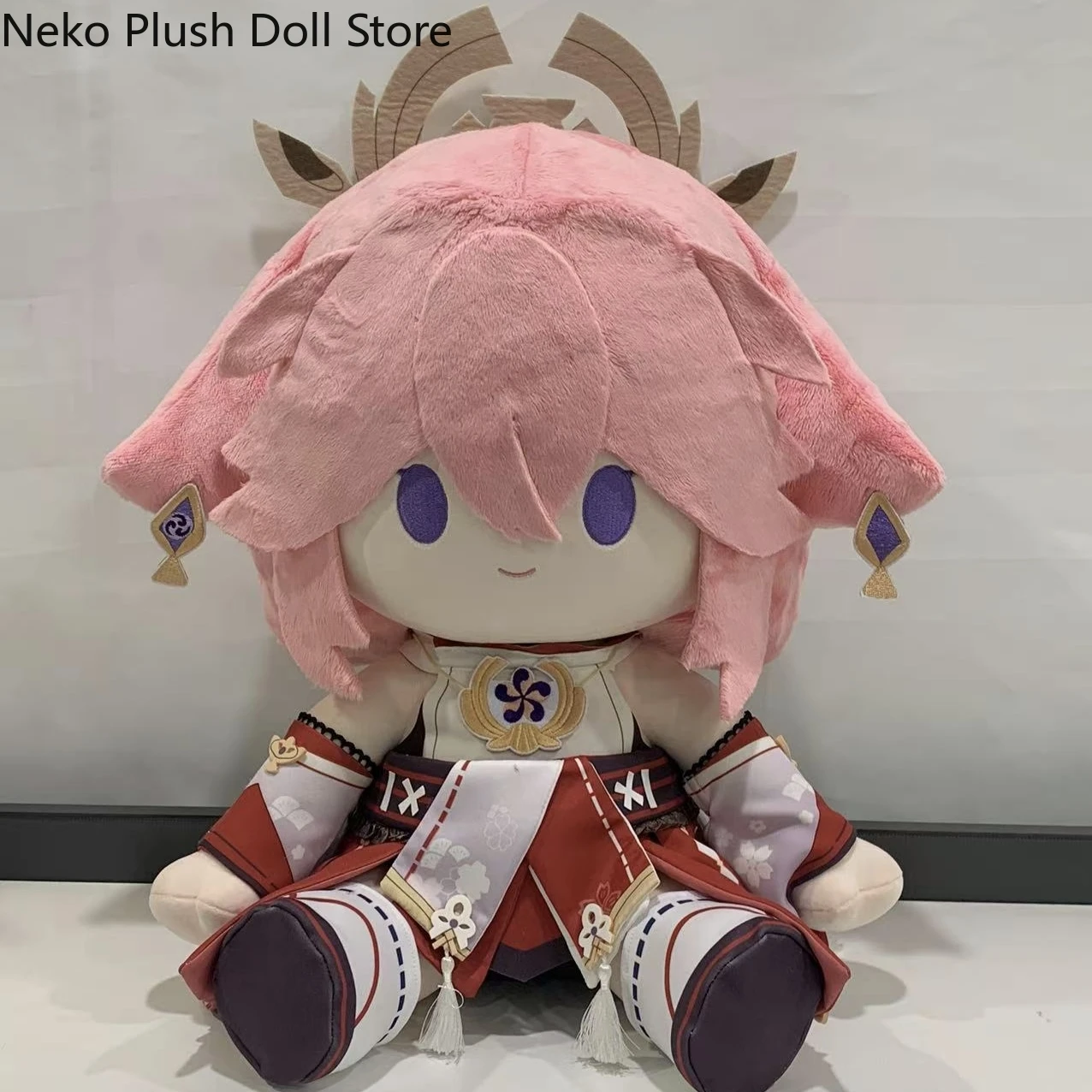 

Genshin Impact Yae Miko Anime Game Attribute Cosplay Cartoon Kawaii Cotton Doll Body Pillow Plush Toys Dress up Xmas Gift 40CM
