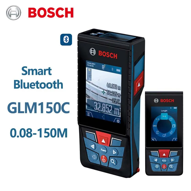 Bosch Professional Bluetooth Laser Rangefinder GLM150C 150M Infrared Digital Laser Meter Measuring Room Ruler Range Finder Tools