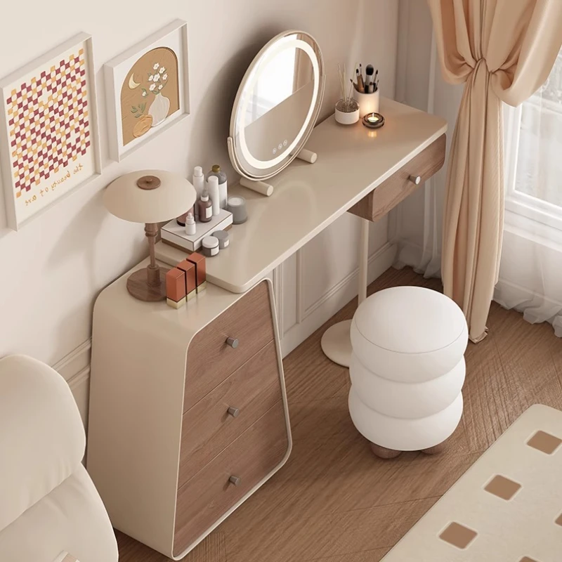 

Drawers Vanity Dressing Table Simple Natural Girls Stool Dressing Table Bedroom Mirror Mueble Tocador Home Furniture Decoraction