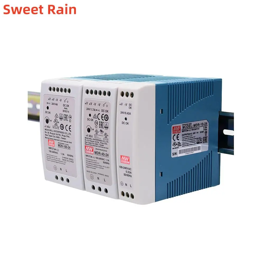 

Original Mean Well MDR-10 20 40 60 100 series DC 5V 12V 15V 24V 48V meanwell Single Output Industrial DIN Rail Power Supply