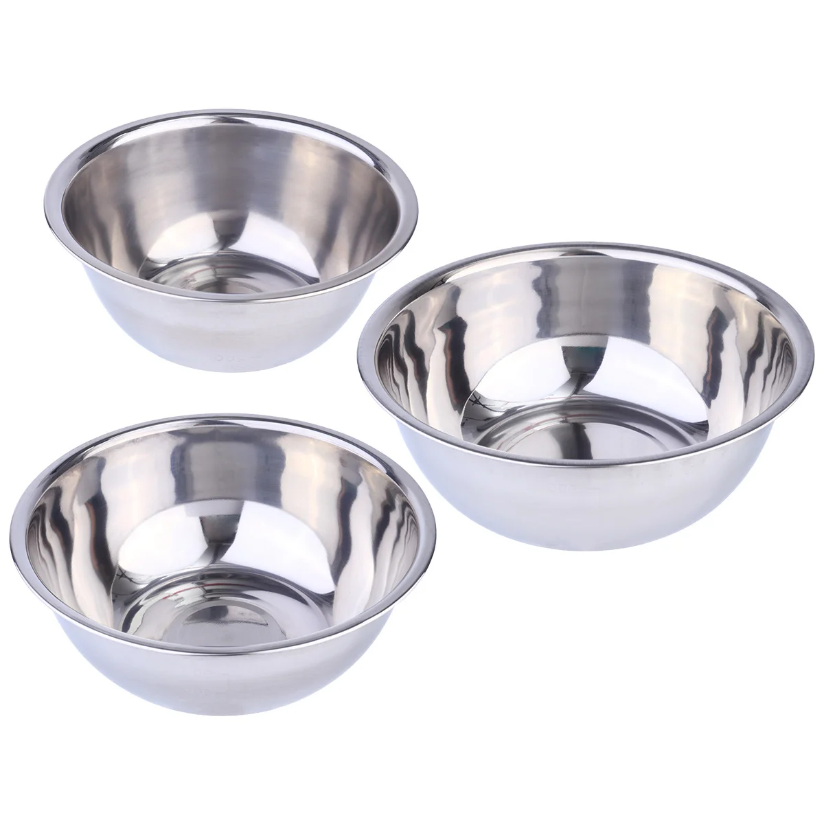 

Stainless Steel Salad Bowl Cooking Prep Bowls Metal Fruit Tableware Deep Mixing