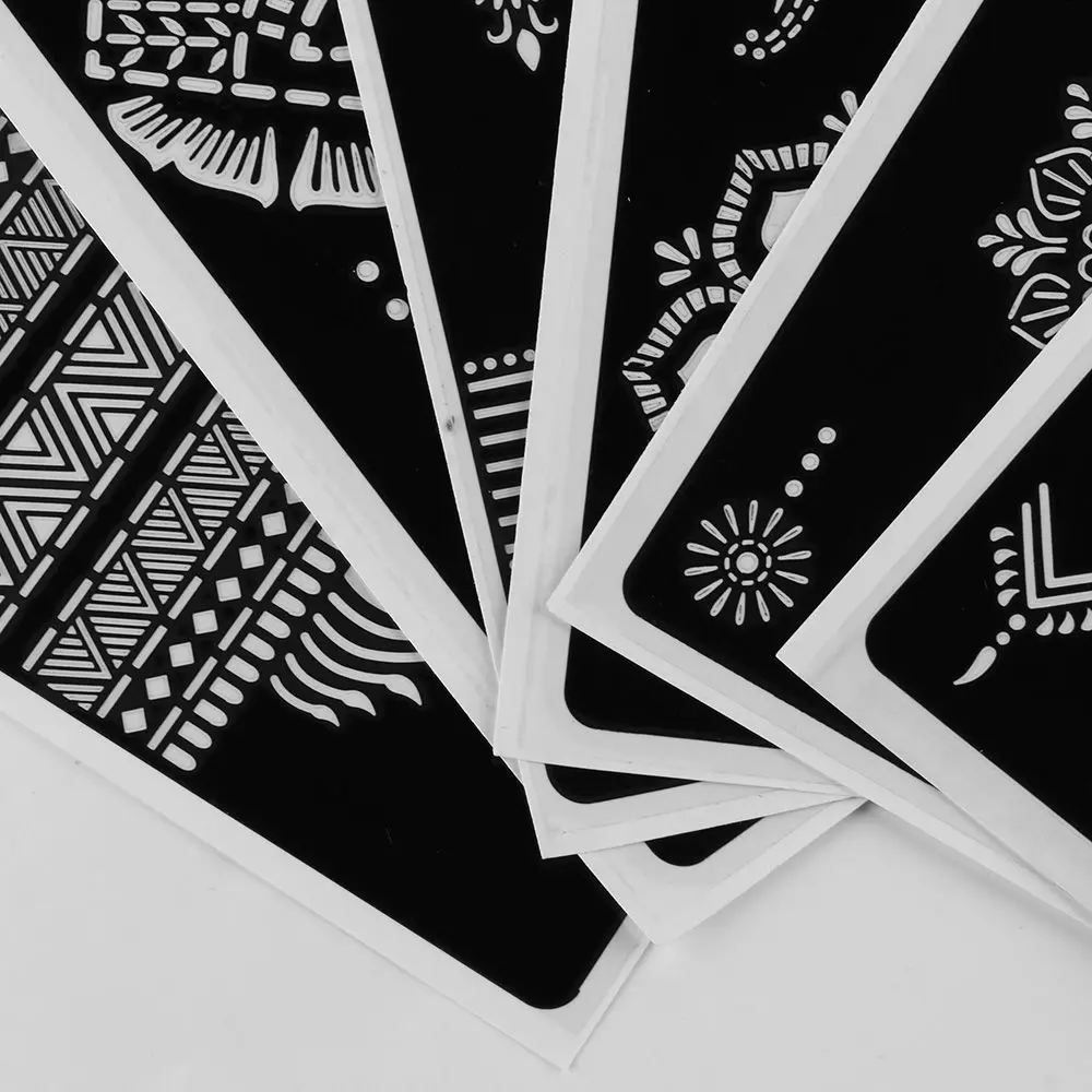 Henna Tattoo Stencil Temporary Arm Tattoo Body Art Sticker Template Indian Wedding Painting Henna Kit Tool