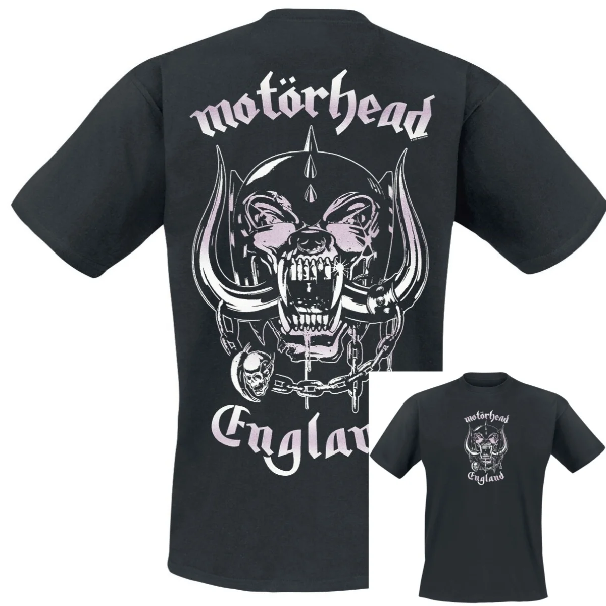 Kiss of Death Warpig Cut Out Motörhead T-Shirt Men Women Vintage Metal Rock Band Graphic Tee 100% Cotton Summer Streetwear Top