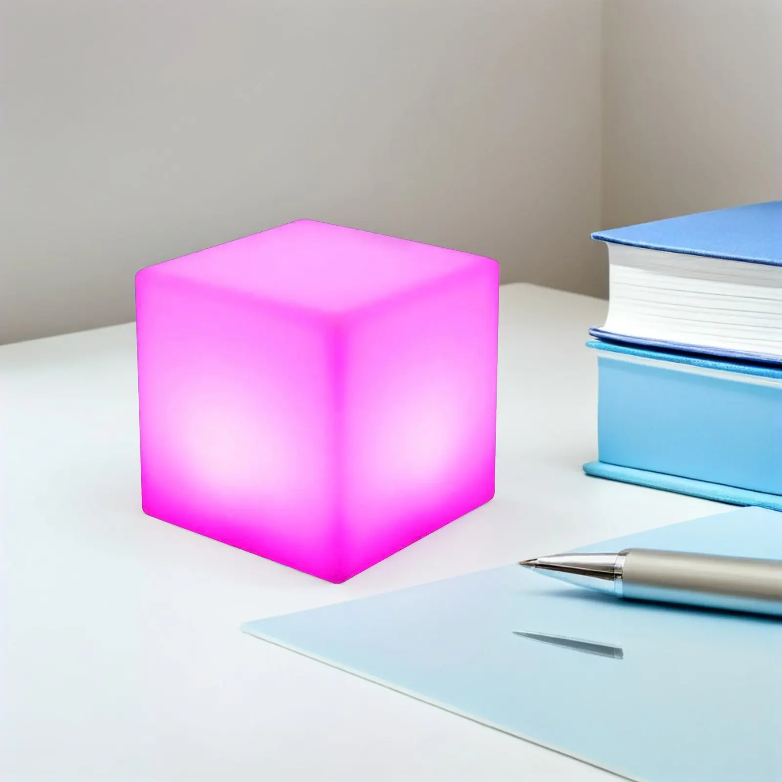 

1 шт. водонепроницаемый светодиодный светильник-куб 10 см, RGB с изменением цвета, для улицы и дома, декоративный, квадратный, с пультом ДУ