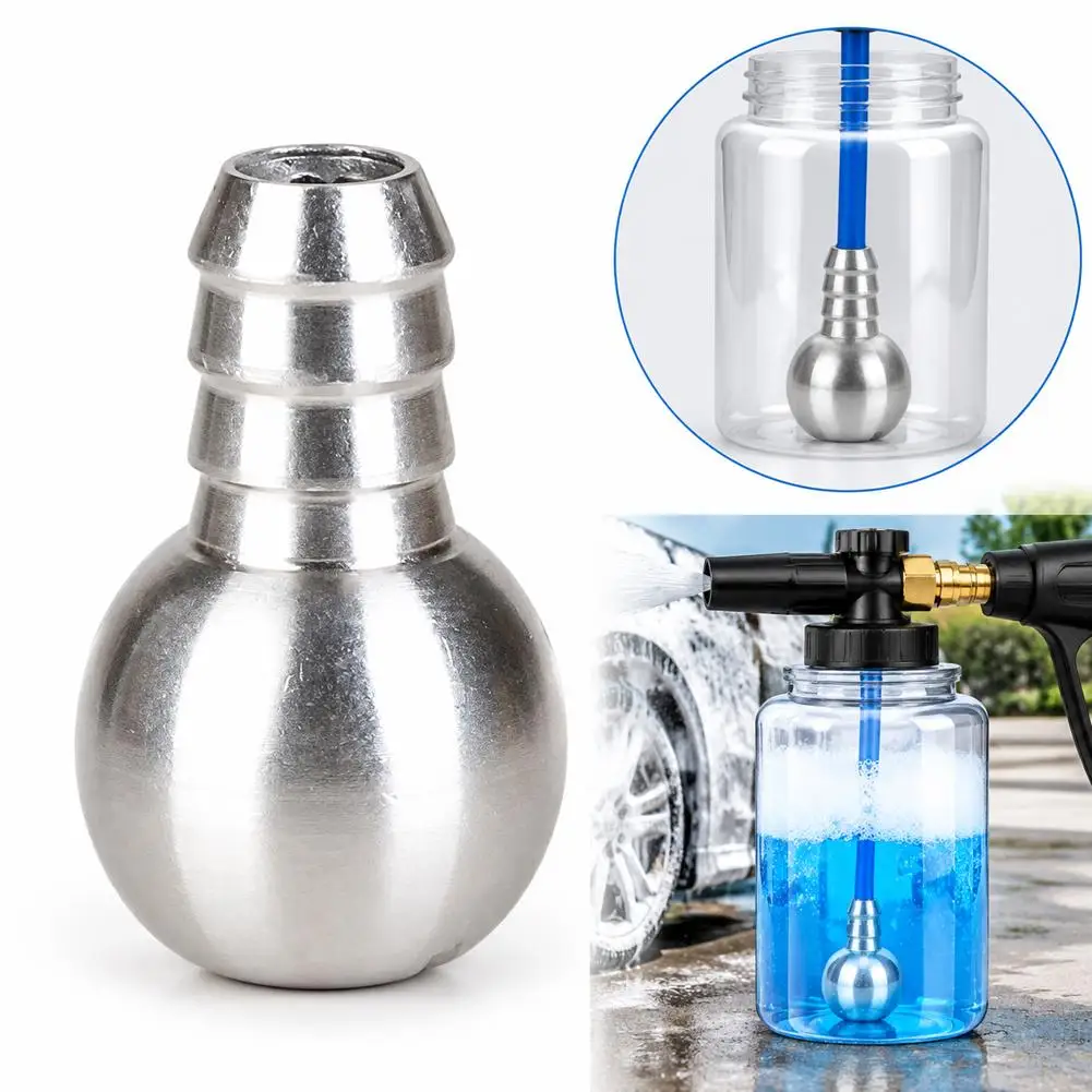 Foam Lance Pipette Gravity Ball Stainless Steel Car Wash Accessories Suction Tube High Pressure Cleaning Machine Accessories