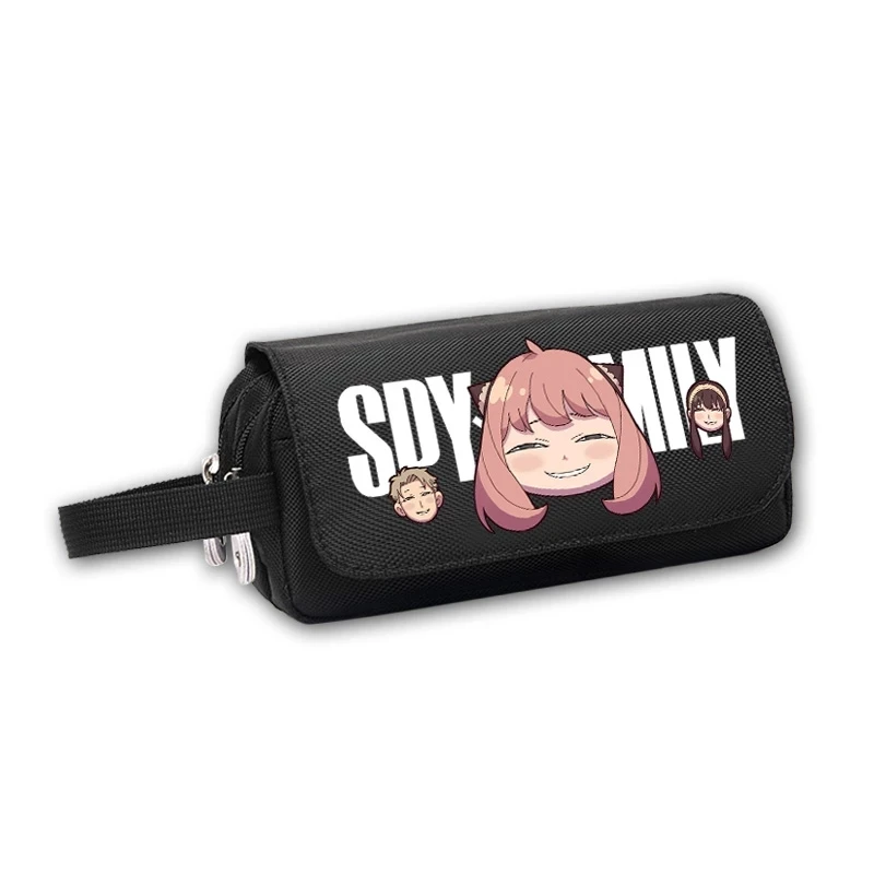 Estuche de lápices de Anime SPY X FAMILY Anya Yor Forger para estudiantes, bolsa de bolígrafos con cremallera, caja de papelería escolar, regalos de almacenamiento