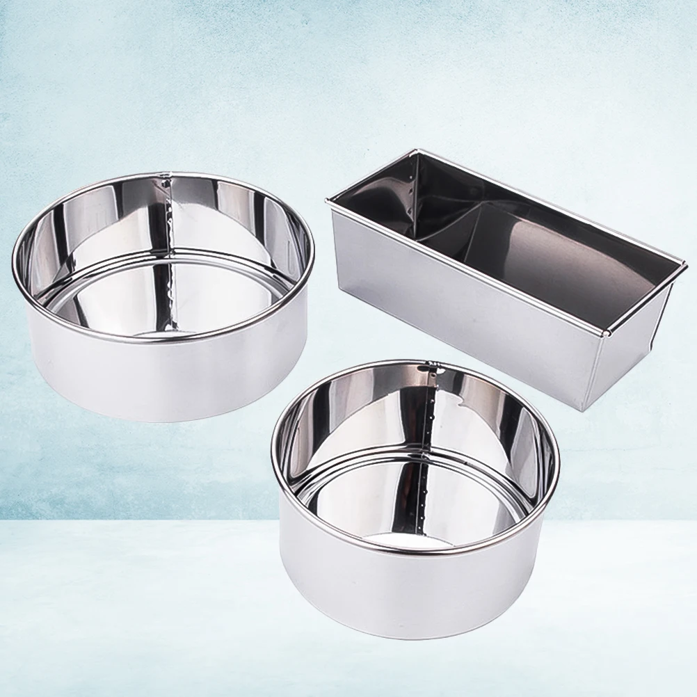 

3PCS Cake Molds Biscuit Mold for Baking Stainless Steel Cookie Chocolate Unique Shaped Mini Cupcake Muffin Dessert Tool