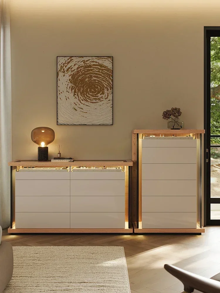 Light luxury floor-to-ceiling eight-bucket cabinet cloakroom storage jewelry cabinet