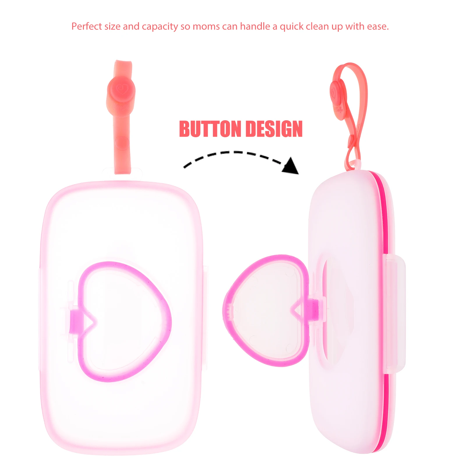 2PCS Portable Wipes Case Box Baby Stroller Hanging Wipes Box Lightweight Durable Wet Tissue Case Belt Stroller Crib Outdoor