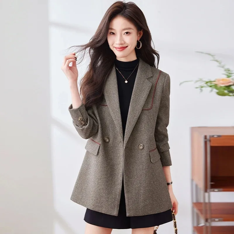 Autumn Winter Fashion High-end Suit Jacket Women's 2025 New Korean Version Socialite Elegant Commuter Blazer High Quality Trendy