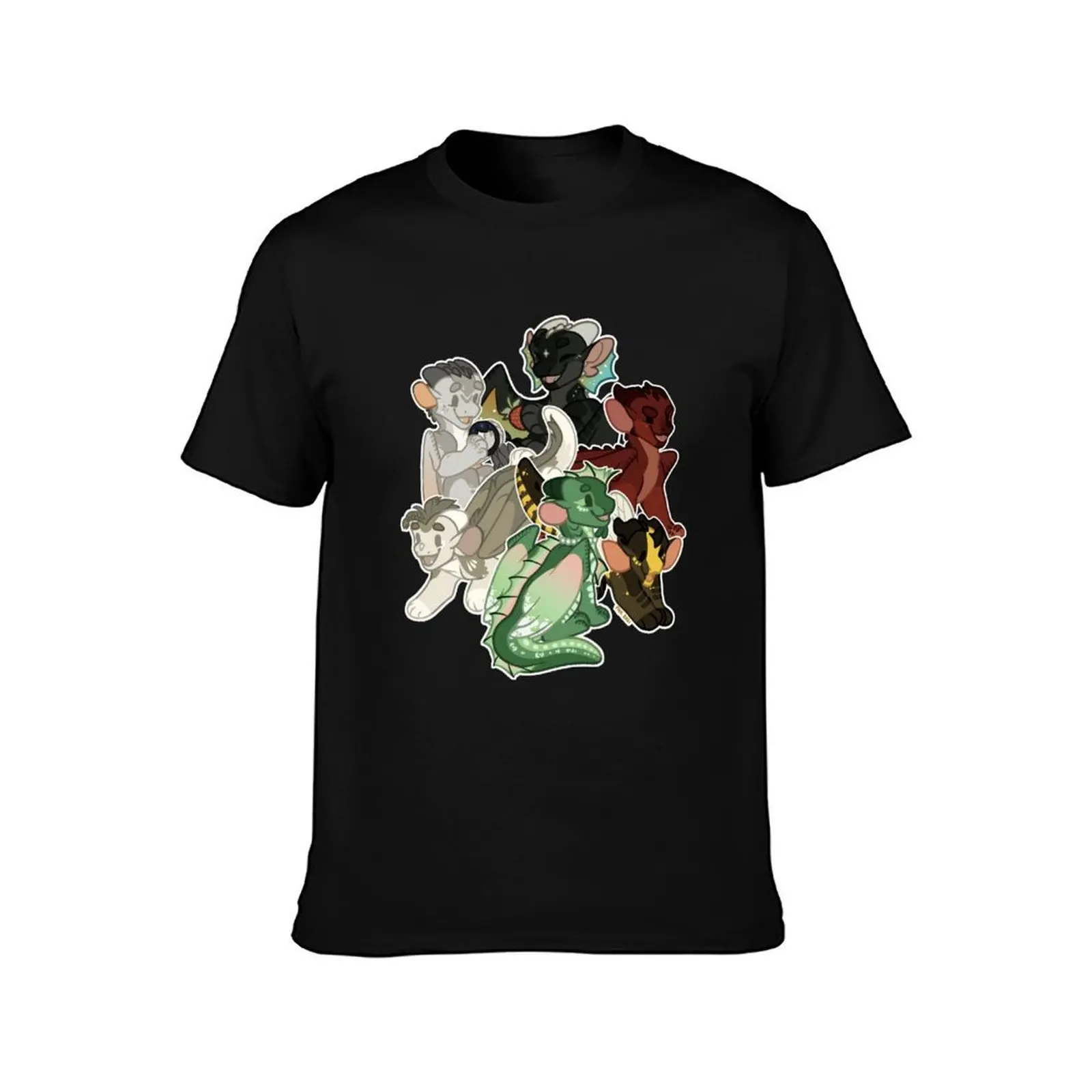 Hatchlings - WOF Wings of Fire T-Shirt, Summer Casual Cotton Tee, Oversized Streetwear Tops, Vintage Graphic Print, 100% Cotton