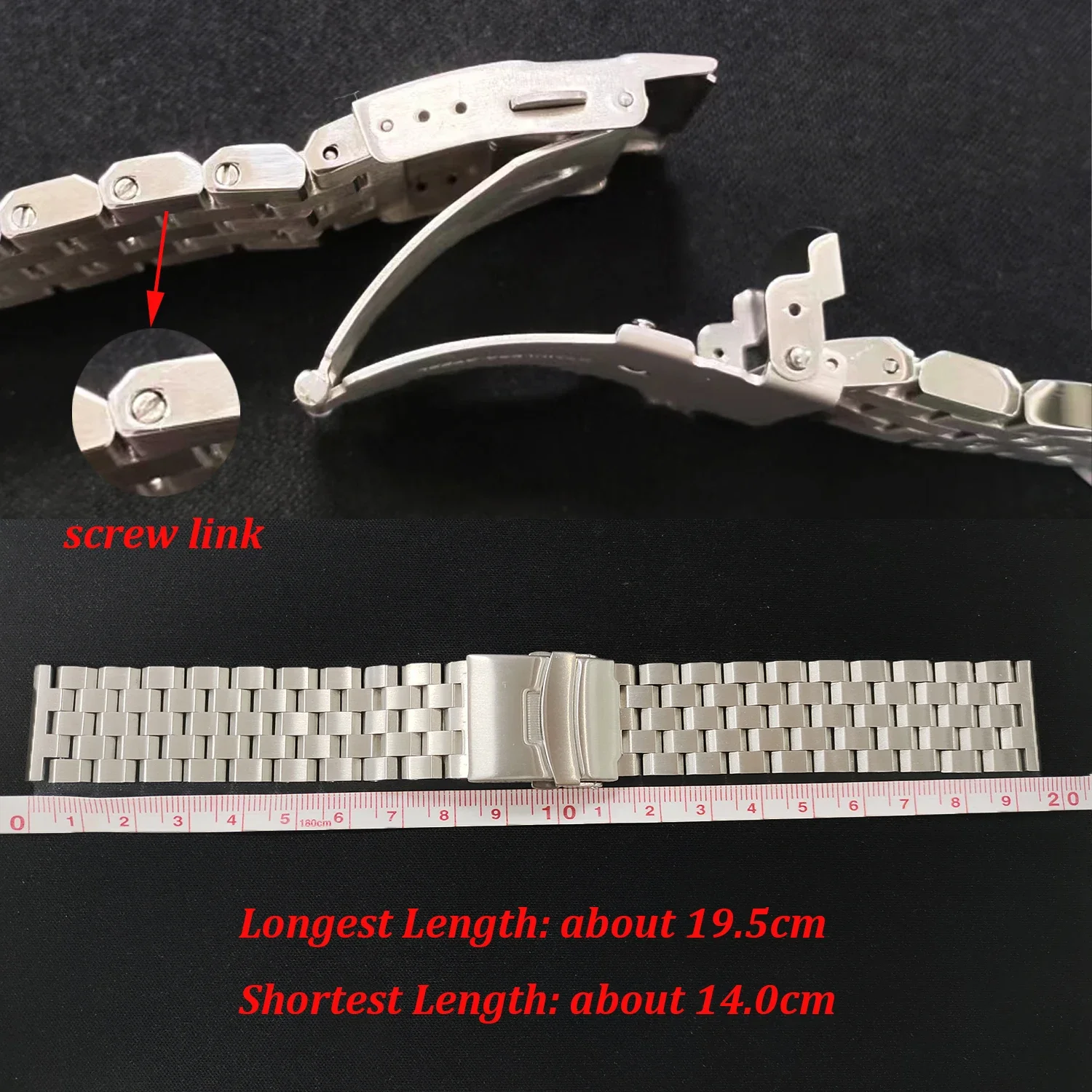 High Quality Full Solid Screw Stainless Steel Watch Band for SEIKO SKX007/009 SKX173/175 Wristband 18/20/22/24/26mm Bracelet