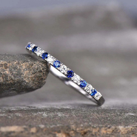 Huitan Trendy Versatile Thin Finger Ring Female Daily Wearable Jewelry with Shiny Small Zirconia Delicate Dainty Accessories