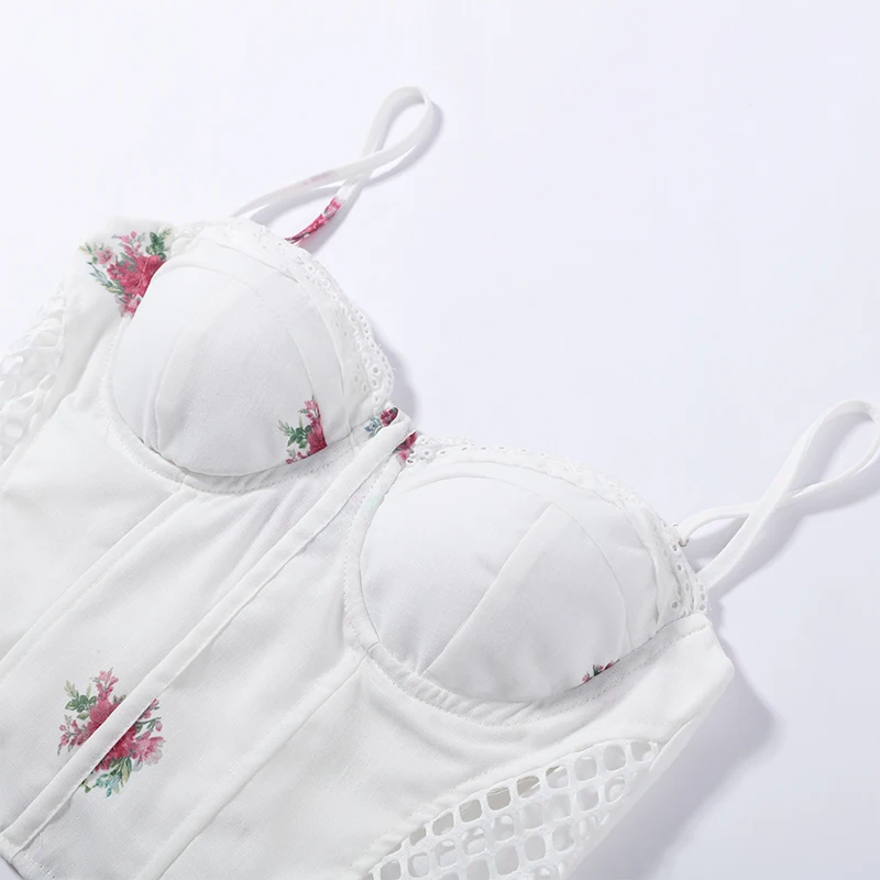 Neues Herbst-Set 2026: Schickes Blumenmuster-Hosen-Set für Damen – schmales Sling-Top, Camisole, weit geschnittene lange Hose und Jacke mit Revers und langen Ärmeln – Detail 6