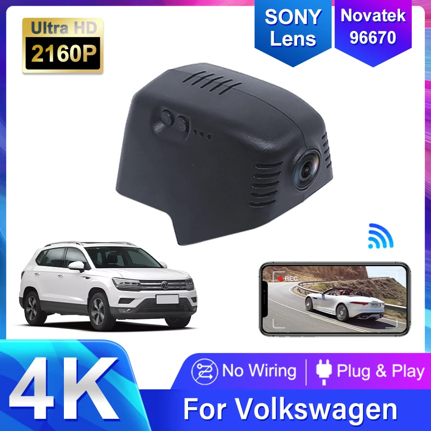 4K 2160P Dash Cam For Volkswagen 86mm VW Tiguan 2 II mk2 2er Tayron Touran Tharu Taos Caddy Passat Golf VW19-E Car Dvr Recorder