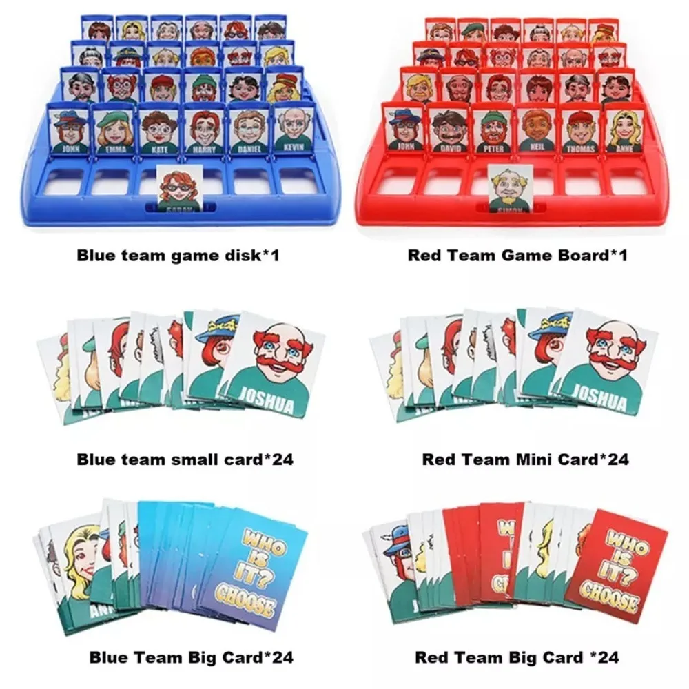 Guess Who? Board Game with Classic Characters PP Memory Training Classic Children's Mystery Board Game Parent Unisex