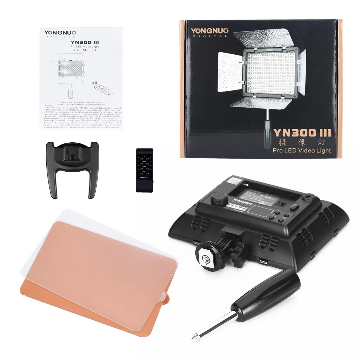 Yongnuo YN300 III YN300III LED Video Light On Camera Light Bi-Color 3200k-5500K Wireless Remote Lighting for DV Canon Nikon