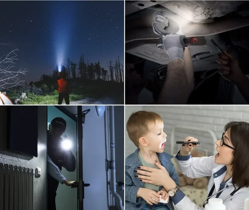 Mini LED Pen Torch Portable Penholder Led Flashlight Night Walking Lighting Car Maintenance Work Lanterna LED Torch Waterproof