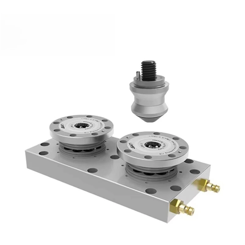 Q2GWB-5 Source Factory Flange Mounted Two Unit Zero Point Positioner Base Board Hardened Stainless Steel 2x5KN Clamping Machine