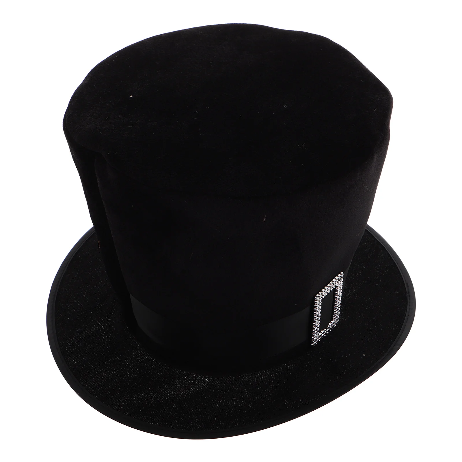 Black Top Hat Buckle Large Size Stylish Formal Costume Stage Performance Dress-Up Party Jazz Cosplay Party Hat view 5