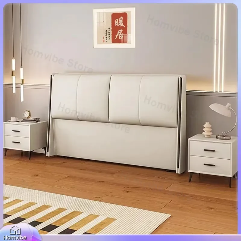 Modern Upholstered Headboard Soft Fabric Bed Backrest Simple Design Hotel Style Bedroom Furniture Floor Standing Single