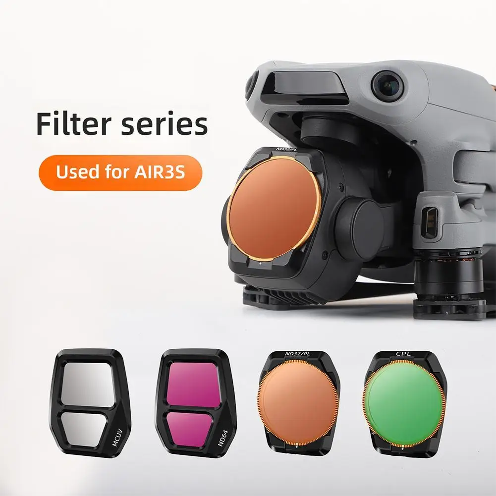 FOR DJI Air 3S Filter Adjustable Angle Metal CPL ND64 Polarizer Neutral Density Filter ND16/PL Optical Glass Lens Oil And Water