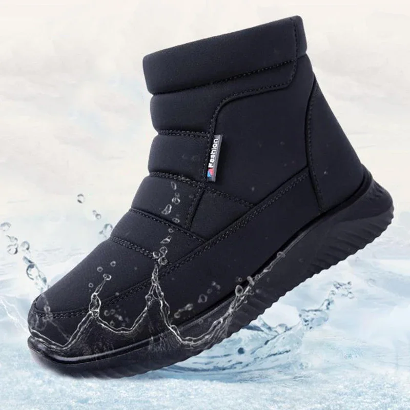 

Women's Shoes Fashion Waterproof Snow Boots Winter Shoes for Women Zipper Casual Shoes Woman Soft Sole High Boots Botas Mujer