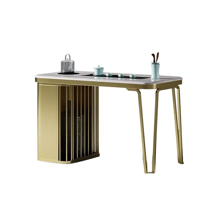 

Kali ice jade luxury stone household small tea table small apartment balcony kung fu table and chair combination