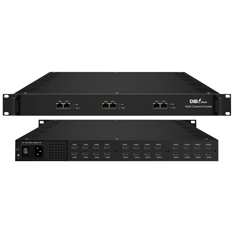 Full HD 1080p 24 Ch to  ASI H264 MPEG4 IP MPTS SPTS Cable TV Digital Video Encoder