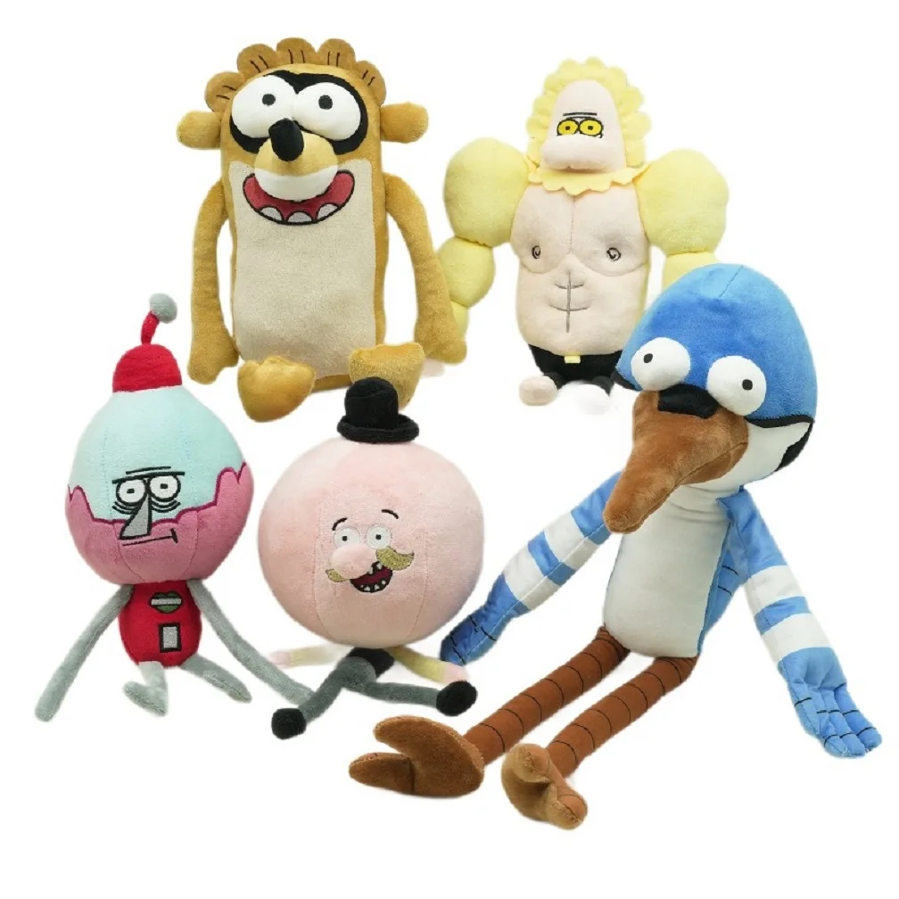 

30cm New Cartoon Regular Show Plush Anime Peripherals Mordecai Rigby Benson Skips Plush Doll Cute Soft Stuffed Plushies Toy Gift