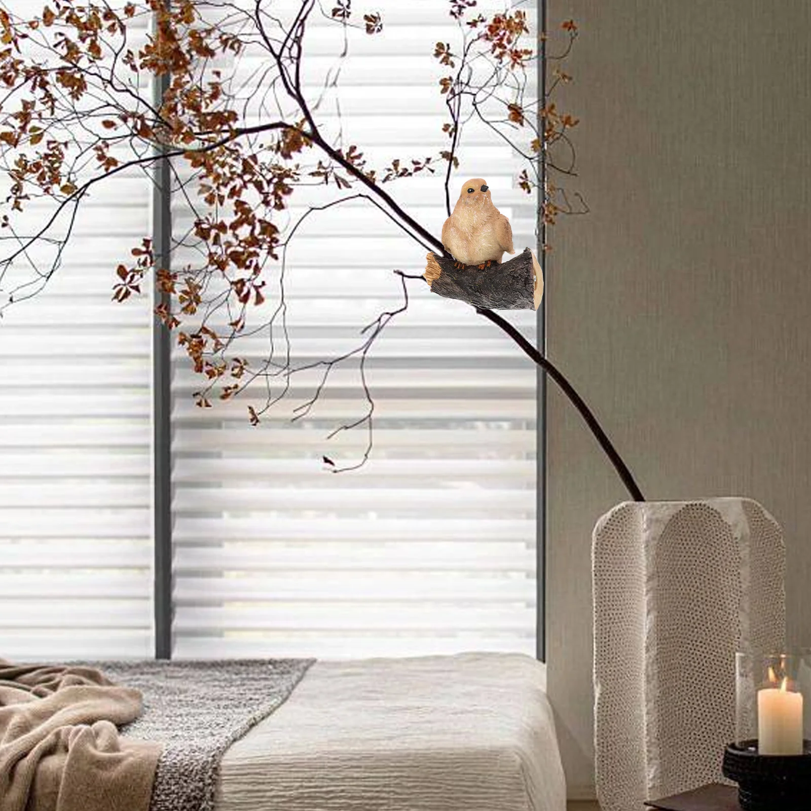 

Garden Birds Resin Miniature Ornament Lifelike Plant Pot Decor Realistic Landscape Bird Resin Bird Figurine Figurine