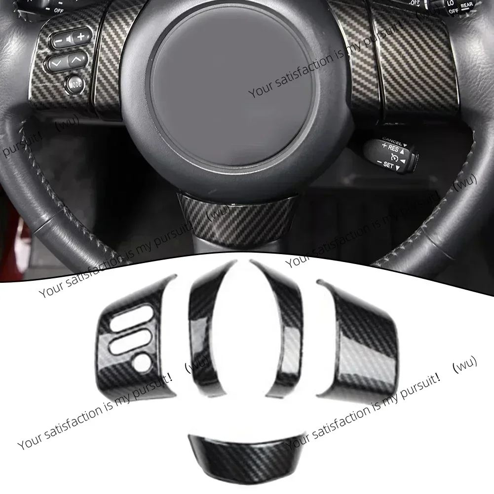 Steering Wheel ABS Carbon Fiber Cover Trim Bezel For Toyota FJ Cruiser 2007-2021 Car Styling Interior Decoration