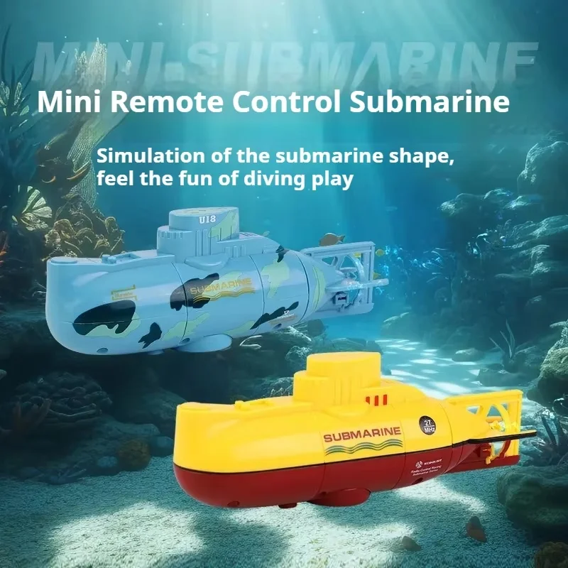 Rc Boat Mini Remote Controlled Submarine 6-Channels Explosive Bottle Nuclear Submarine Electric Kid'S Outdoor Model Toy Boy Gift