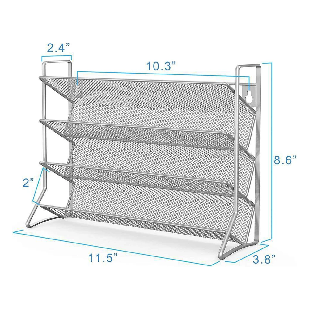 4-Tier Spice Rack Free Standing Counter Spice Organiser Metal Seasoning Bottle Organizer for Kitchen Countertop Cupboard Pantry